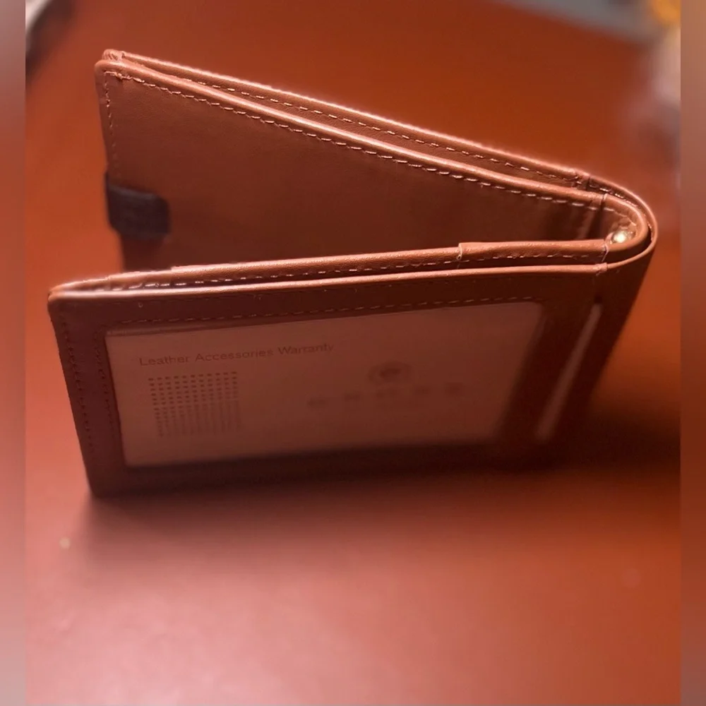 Cross Tan Leather Money Clip